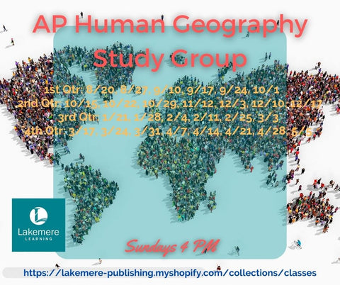 AP Human Geography Quarterly Study Group 2023 - 2024 Sundays at 4PM