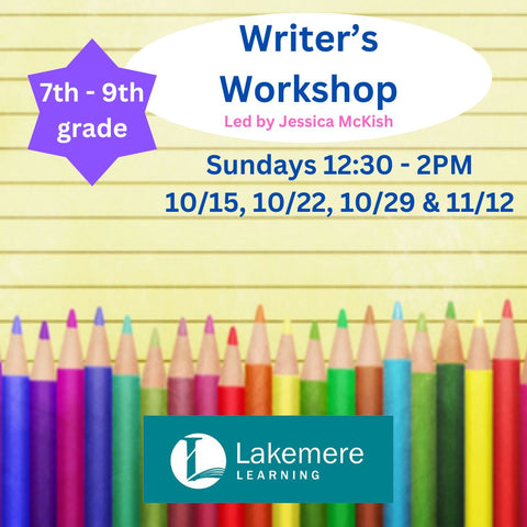 Writer's Workshop for 7th - 9th Grade Fall 2023